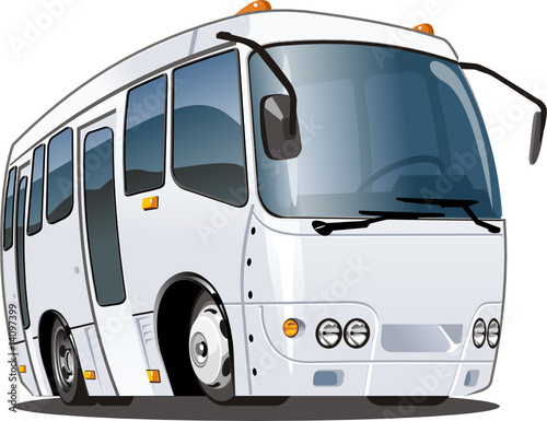 Nowoczesny obraz na płótnie Vector cartoon bus
