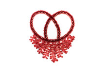 Red Glass Beads Adornment