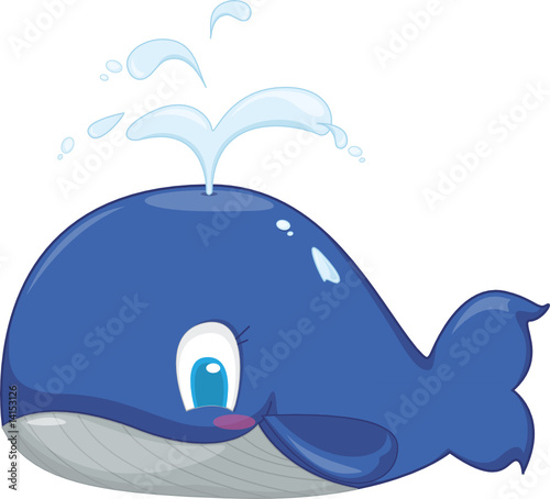 Jalousie-Rollo - blue whale (von GraphicsRF)