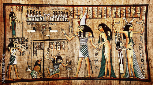 Dekoracja na wymiar  egipski-papirus