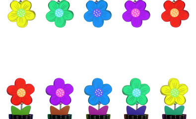 Poster - flores de colores