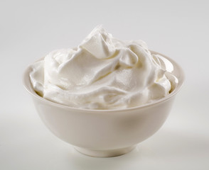 Canvas Print - Bowl of white yoghurt