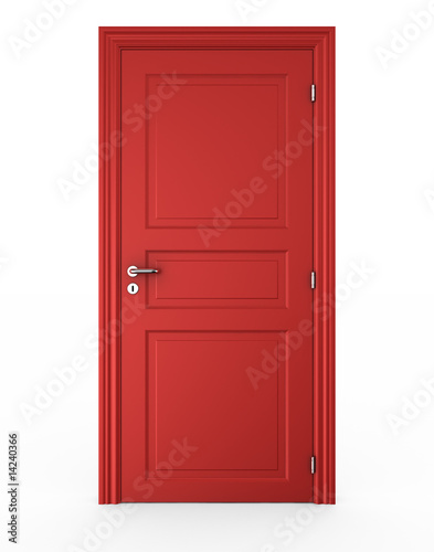 Dekoracja na wymiar  zamkniete-czerwone-drzwi
