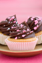 Pink Chocolate Cupcakes