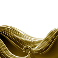 Canvas Print - fondo ondas oro