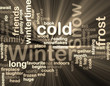 Winter wordcloud glowing