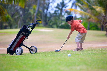 Young golfer