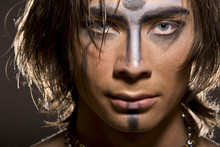 A War Paint Of Warrior Is American Indian