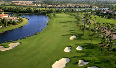 Canvas Print - Florida Golf Course Flyover