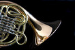 French Horn Isolated on Back Background
