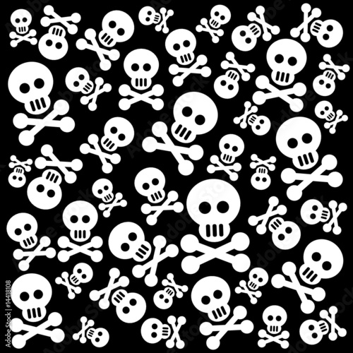 Dekostoffe - skulls background (von Tatyana Okhitina)