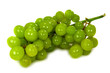 Fresh green grapes isolated on white
