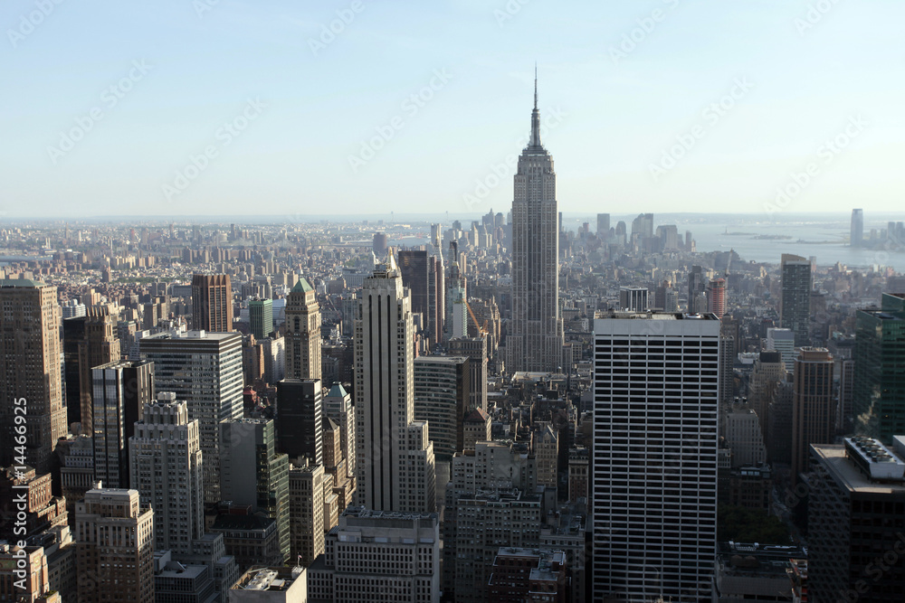 Vue sur les tours de Manhattan - New York - obrazy, fototapety, plakaty 