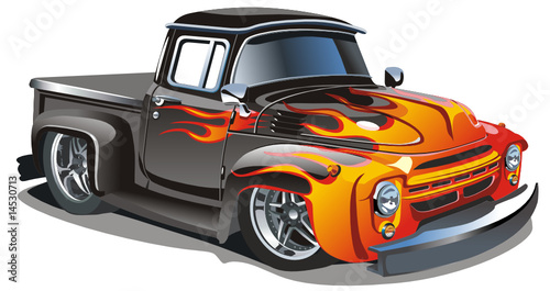 Naklejka na szafę Vector retro cartoon hotrod