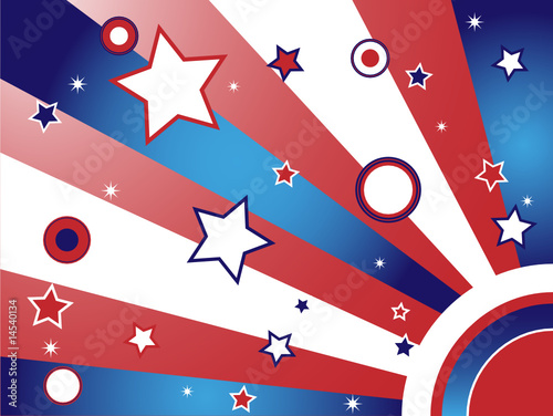 Foto-Schiebevorhang (ohne Schiene) - United States Background with Stars and Stripes (von gubh83)