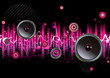 abstract party design with urban music scene