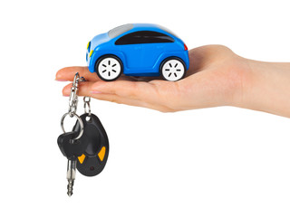 Poster - Hand with keys and car