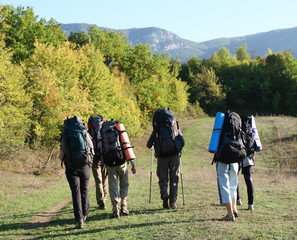 People in the hike