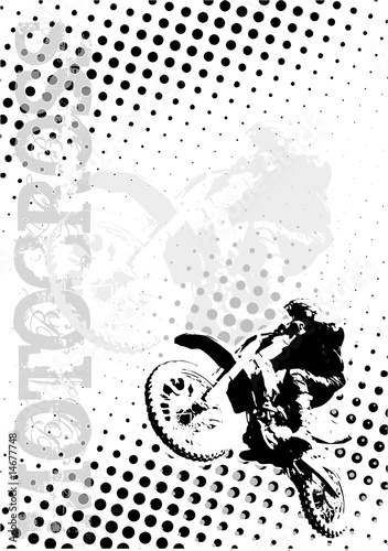 Naklejka dekoracyjna motocross dots poster background