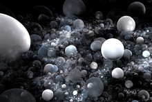 Abstract Futuristic Fractal Bubbles Background
