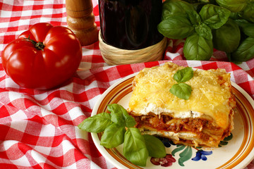 Canvas Print - Lasagna with bolognese sauce