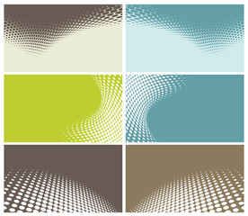 Wall Mural - set of modern business cards with halftone
