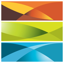 Wall Mural - modern, colorful banners (headers)