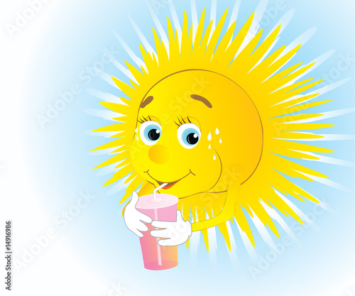 einzelne bedruckte Lamellen - Thirsty Sun (von Ghen)