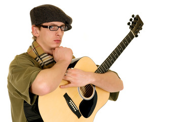 Music performer, guitar