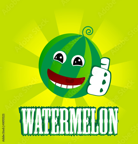 Foto-Vorhang - Watermelon slot vector illustration. (von ps_42)