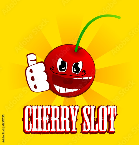 Foto-Doppelrollo - Cherry slot vector illustration. (von ps_42)