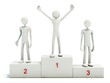 © Mikhail Mishchenko - Winner on the pedestal isolated on white