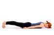 Fit Slim Woman Practising Yoga