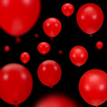 Background Of Red Party Balloons