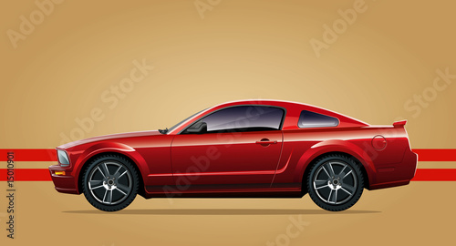 red sports car Poster Mural XXL