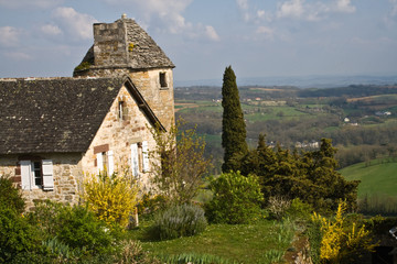 Poster - Turenne (Corrèze) - Maison pittoresque