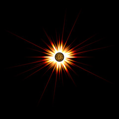 Wall Mural - solar flare star burst