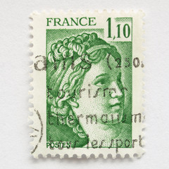 Wall Mural - French stamp