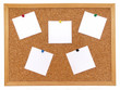 © AGfoto - Cork board with notes isolated over white background