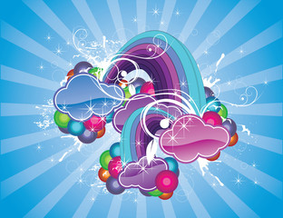 Wall Mural - cielo abstracto en vector