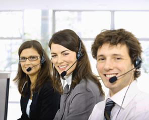 Wall Mural - Customer service operators