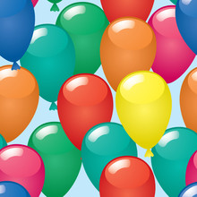 Abstract Balloons Background. Seamless. Vector Illustration.