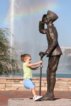 Girl And Statue