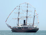 Fototapeta  - statek na morzu