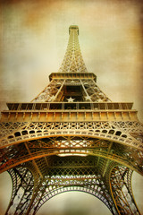 Fototapete - Eiffel tower - artistic style picture