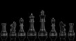 © 3dvin - Isolated chess pieces set on black background