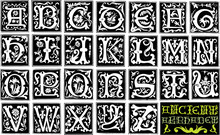 16th Century Engraved Ornamental Alphabet