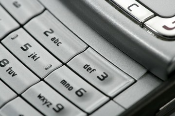 Mobile phone macro keyboard detail