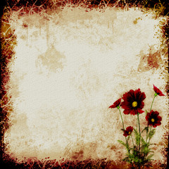 Wall Mural - Red Flower Textured Background