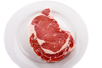 Wall Mural - Ribeye Steak on a Plate